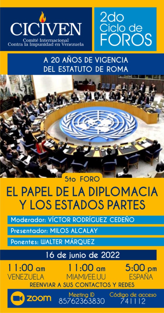 El papel de la diplomacia y los Estados Partes en la CPI: quinto foro de Ciciven